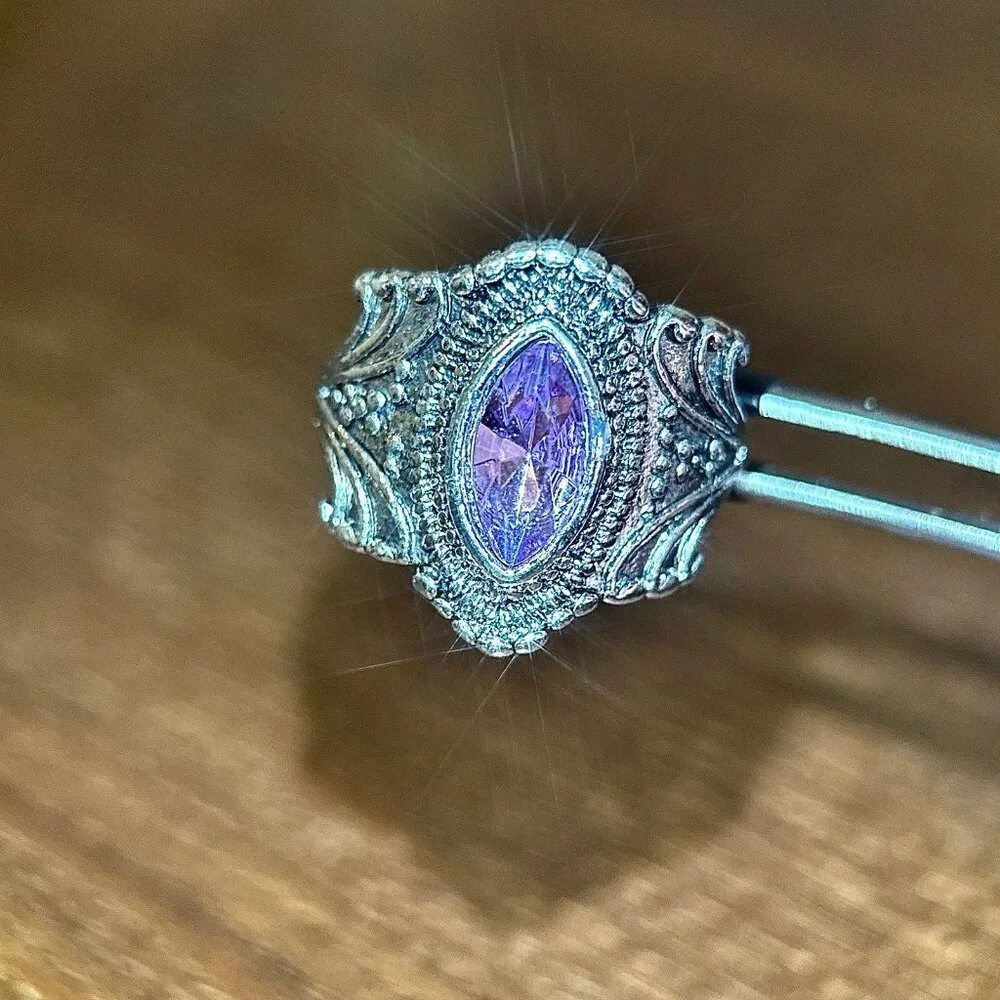Marquis‎ Purple Stone Ring